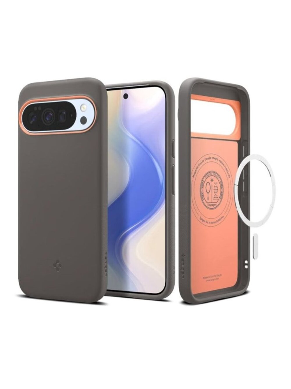 Spigen Nano Pop MagFit For Google Pixel 10/10 Pro Case Papaya Gray MagSafe
